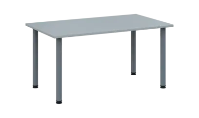 CRTR 140 jídelní stůl, kovová podnož stříbrná, deska 25 mm, 1394x800 mm, šedá